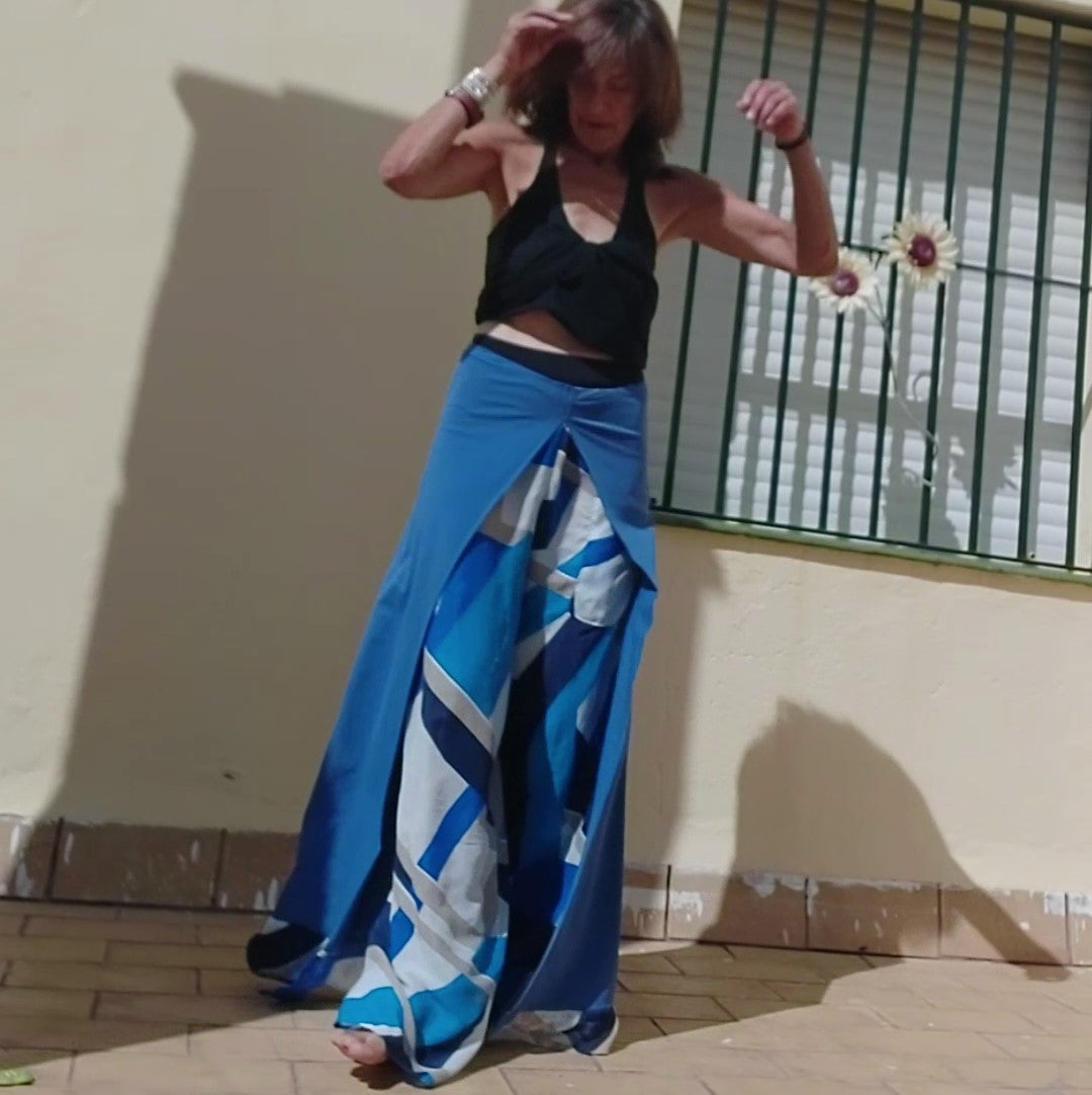 Upcycled Wrap Palazzo Pants: Sustainable Fashion for the Modern Trendsetter