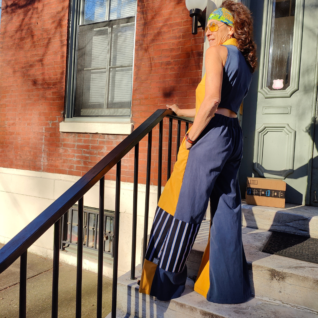 TessaH / Mango / Indigo / Japanese Cadet Stripe